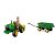 Peg Perego John Deere Ground Force Tractor with Trailer and Green Farm Wagon Bundle
